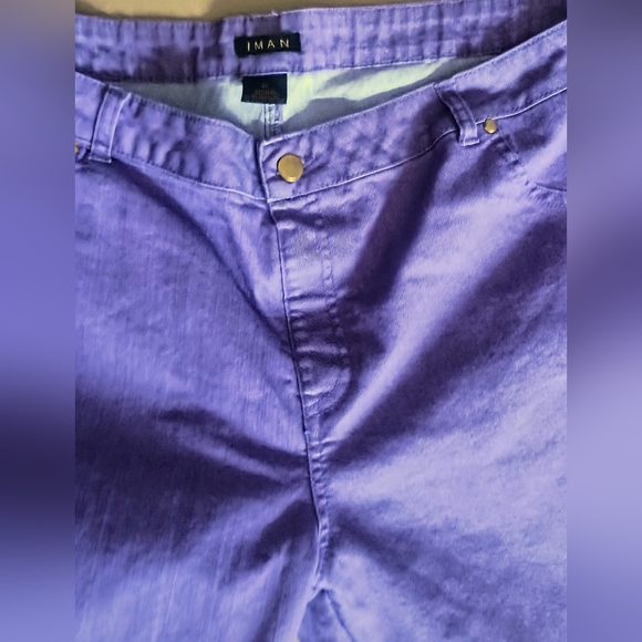 IMAN Purple Straight Leg Pants - Picture 4 of 5